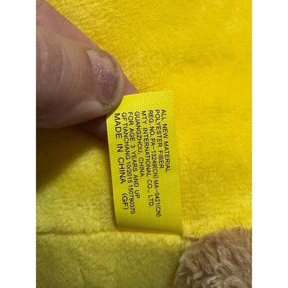 Peeps 11 in Brown Plush Teddy Bear with Blue Hooded Pajama Outfit NWT 2015 - Picture 4 of 9